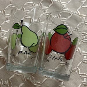 Vintage America Red and Green Fruit Glass Set